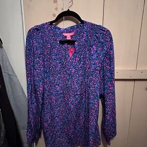 Lilly Pulitzer Elsa Blue Flare Growl and Prowl Size L